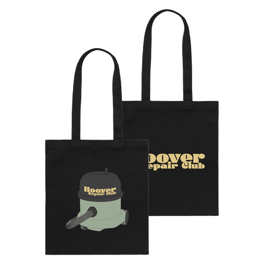 HOOVER REPAIR CLUB BLACK TOTE BAG